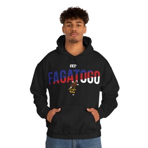 AS i Represent FAGATOGO / NEGRO / Sudadera con capucha de mezcla pesada unisex imagen 4