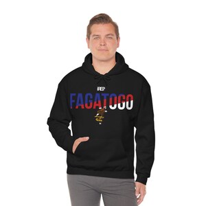 AS i Represent FAGATOGO / NEGRO / Sudadera con capucha de mezcla pesada unisex imagen 6