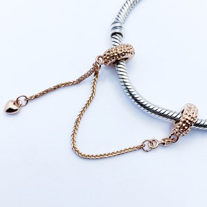 Pandora Rose Gold Safety Chain Etsy UK