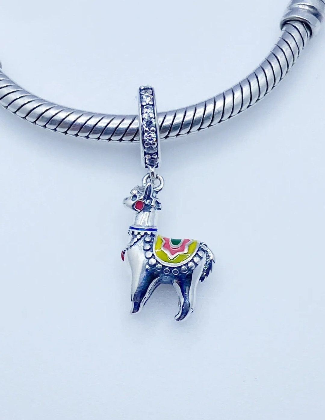 925 Sterling Silver Opal Sun Dangle Charm – Genuine Silver With CZ – Pandora Style Compatible