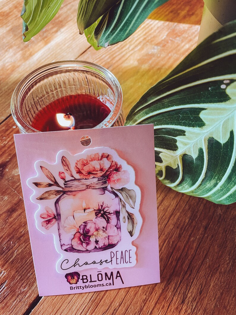 Vinyl Sticker / Water Bottle Sticker/ Tumbler Sticker/ Flowers