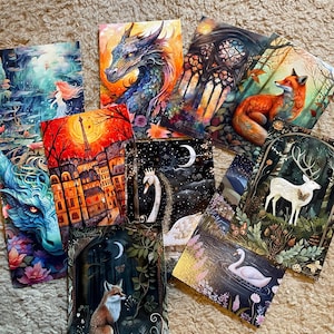 Cartes postales, lot de 10 | Pack de cartes postales de styles variés (choisis au hasard) | Post-traversée | Echange de cartes postales | de carte postale |