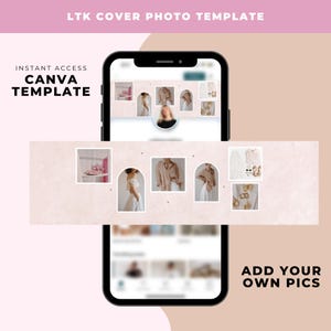 LTK COVER BANNER Photo Template for Influencers | Social Media Canva Design | Aesthetically Pleasing | Instant Download