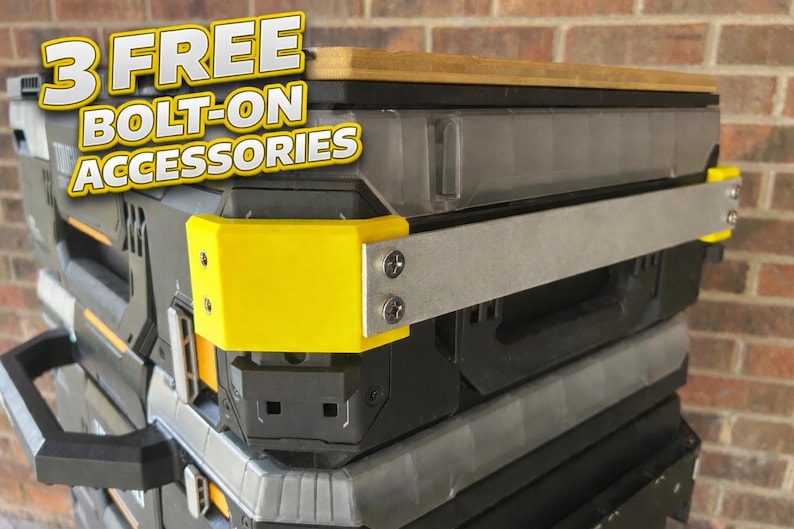Stacktech Accessory Rails Tool Box Toughbuilt Stacktech - Accessory Rail - Etsy