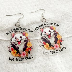Possum Earrings, Possom Gifts, Trash Panda Earrings, Possum, Possum Lover, Possom Jewelry, Opossum Earrings, Trash Bandit, Novelty