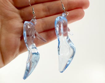 Princess Glass Slipper Earrings, Princess Earrings, High Heel Shoes Earring, Glass Slipper, Shoe Earring, Princess Jewelry, Princess Party