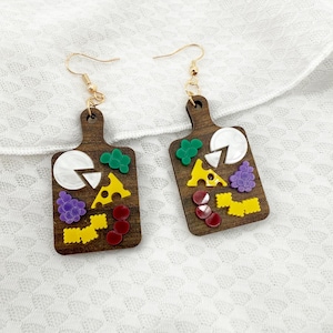 Charcuterie Board Earrings, Charcuterie Earrings, Miniature Food Earrings, Cheese Board Earrings, Fun Statement Earrings, Charcuterie Gift