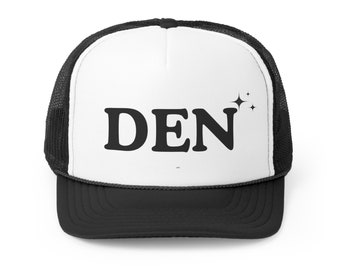 Denver Trucker Hat, gepersonaliseerde Foam Hat, Unisex Foam Trucker Hat, stadscodes, aangepaste hoeden, Trucker hoeden, cadeau voor haar, cadeaus voor hem