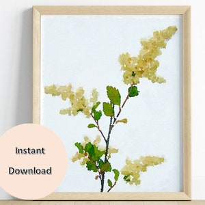 Floral Watercolor PRINTABLE Wall Art Japanese Art Print INSTANT DOWNLOAD Oceanspray