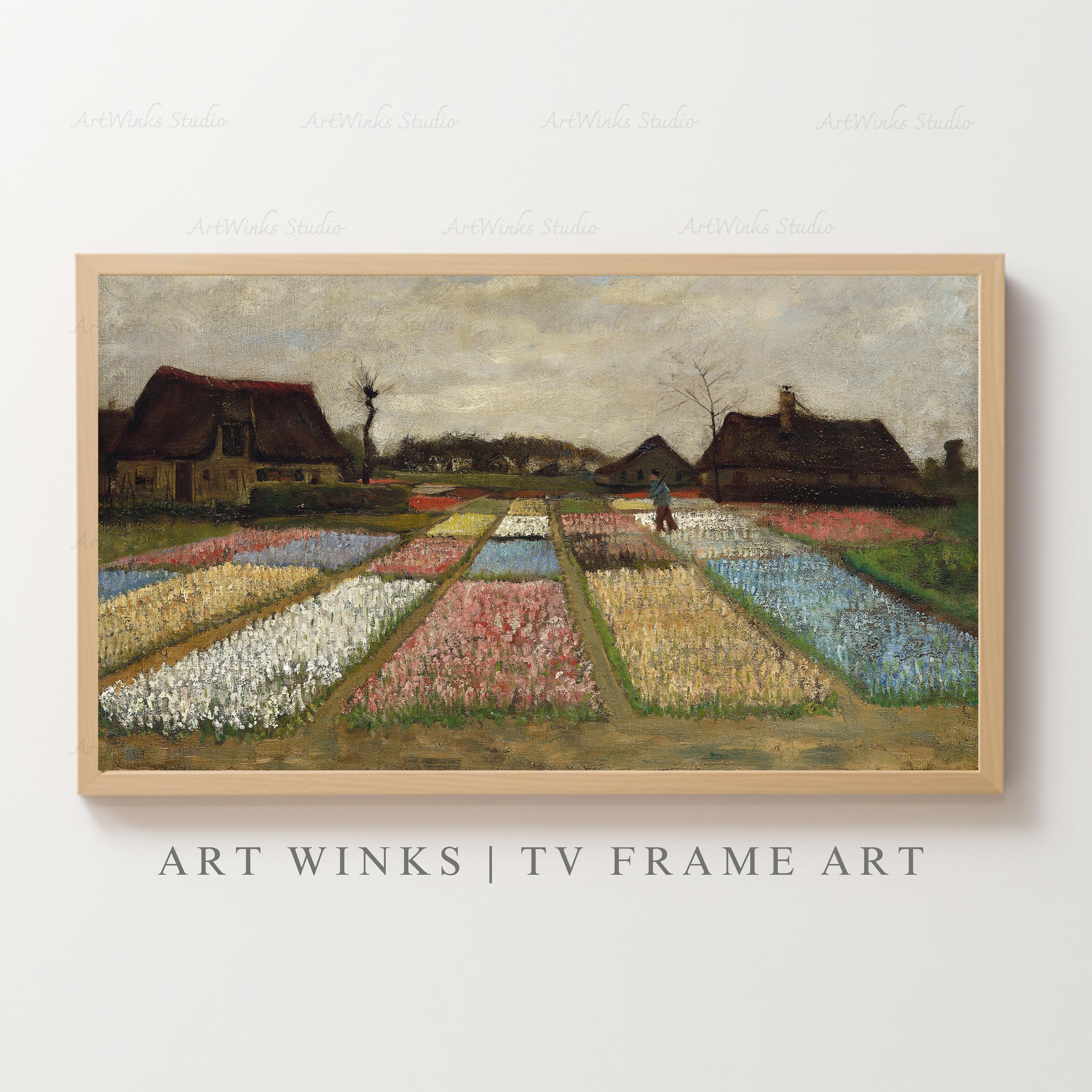 Frame TV Art, Vincent Van Gogh Flower Beds in Holland Painting