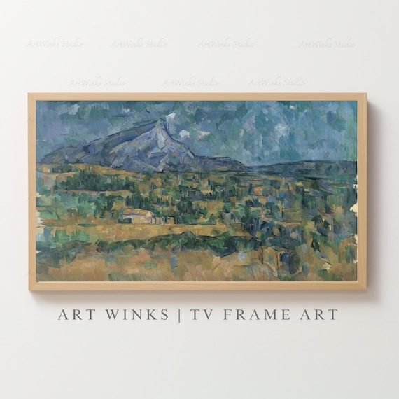 Frame TV Art, Vintage Mont Sainte-victoire Landscape, Paul Cézanne