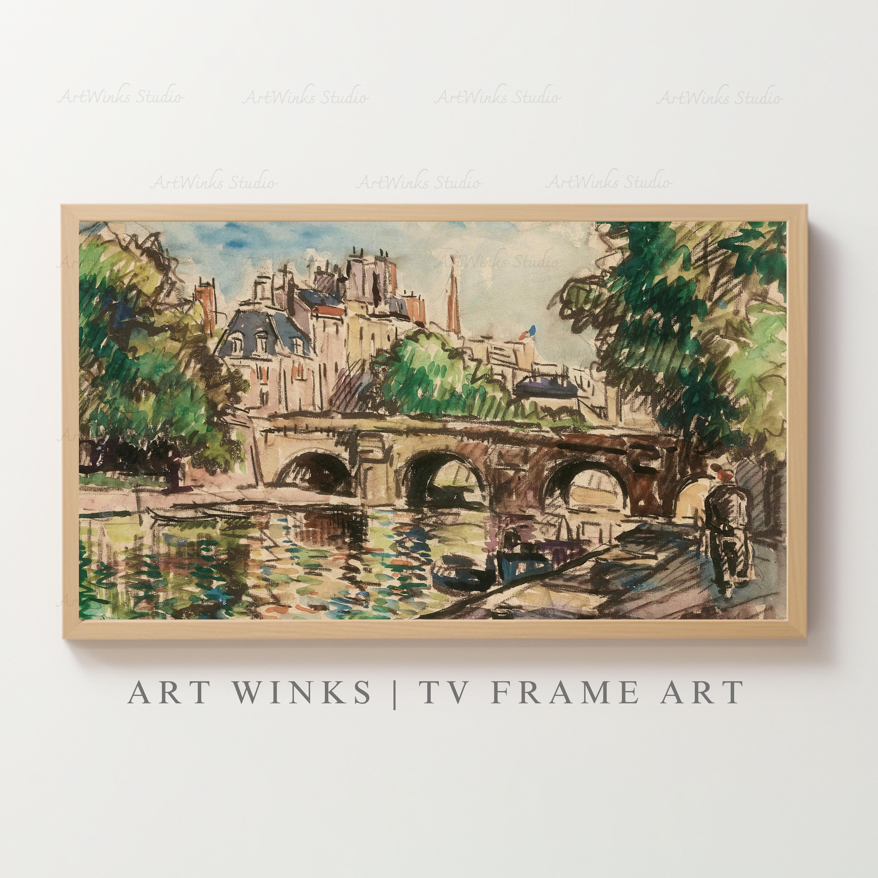 Watercolor Pont Neuf Paris - Etsy