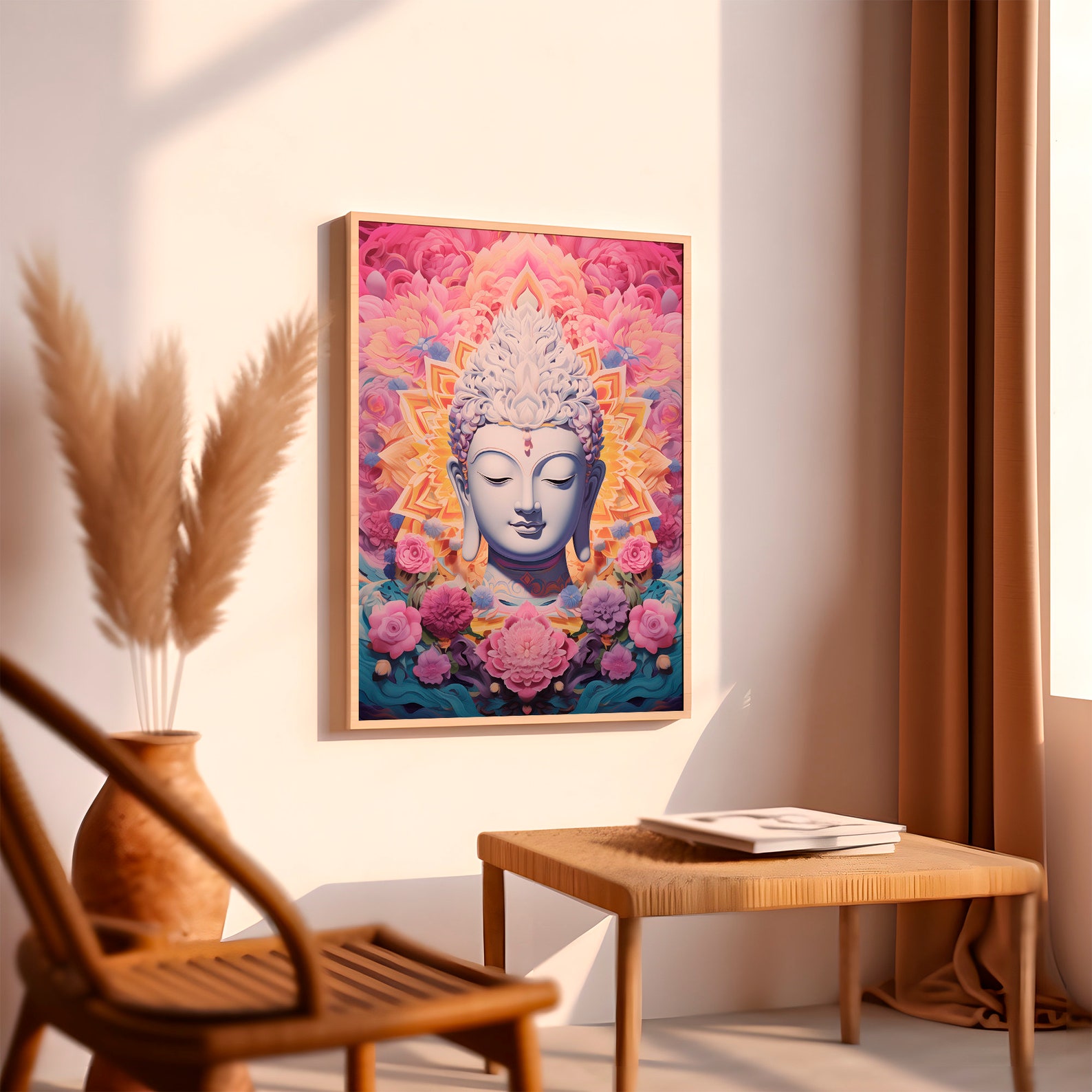 Buddha Wall Art, Buddha Print, Wall Decor Over the Bed, Watercolor ...