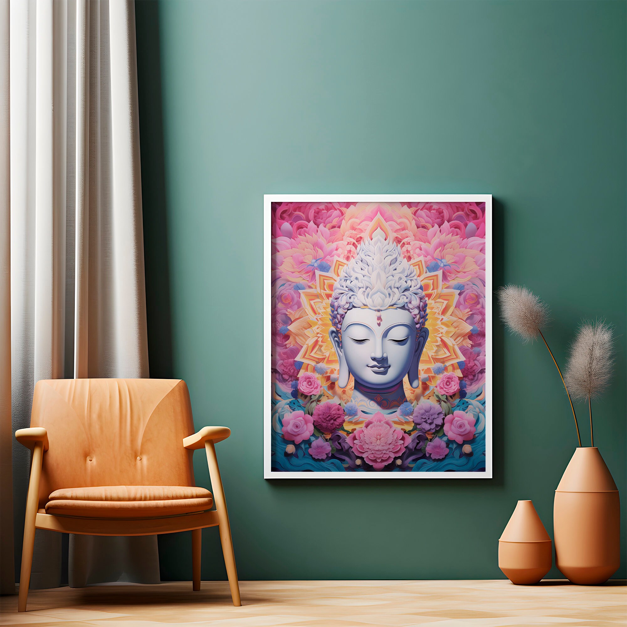 Buddha Wall Art, Buddha Print, Wall Decor Over the Bed, Watercolor ...