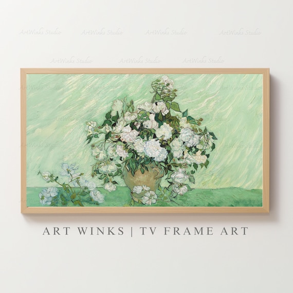フレーム付きテレビアート、フィンセント・ファン・ゴッホのバラ（1890