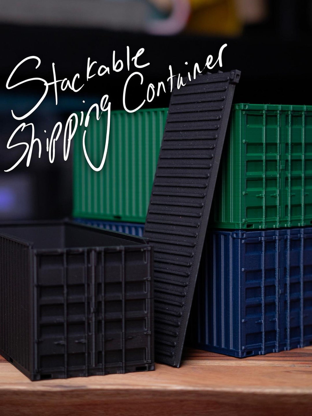 Stackable Shipping Container Desk Storage Tray - Etsy UK