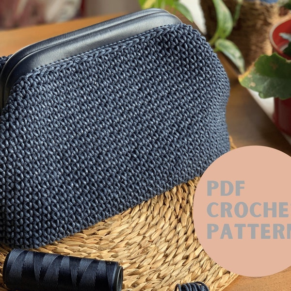 Crochet Bag Pattern, Cloud Bag Pattern, Crochet Pouch Pattern, PDF Format and Photoes, Handmade Bag, Straw Bag, Woman Bag, DIY Pattern,