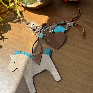 Leather Horse Bag Charm, Handbag and Purse Charm, Handmade Cute Key chains, Bag Accessories, Gift Idea, Customize Gift, Personalize Gift