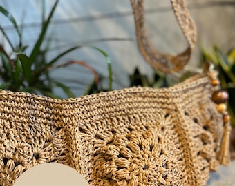 Crochet Bag Pattern, Free Bag Pattern, Fanny Pack Pattern, Waist Pouch, PDF Format, video and Photoes, Handmade Bag, Straw Bag, DIY Pattern