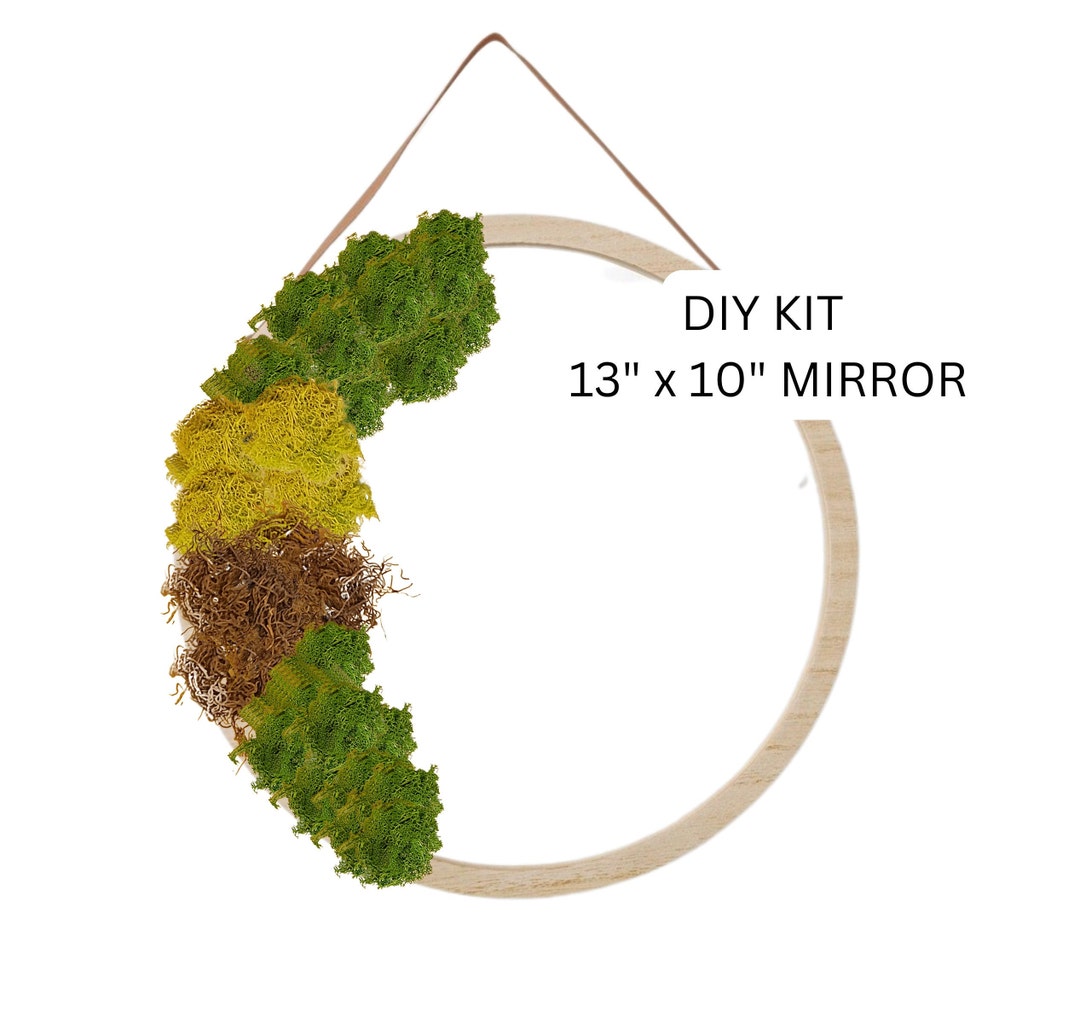 DIY Moss Kit, Moss Mirror, Moss Wall Art Kit, Unique Gift, Home & Hobby