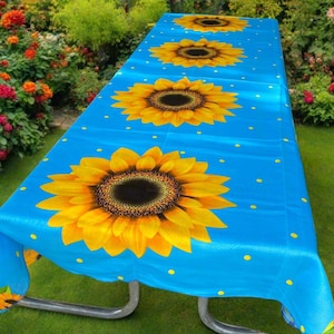 Long Sunflower Table Cloth - 58 X 95 in.