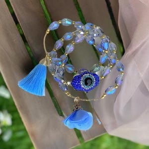 Beautiful Set of Three Evil Eye Bracelets