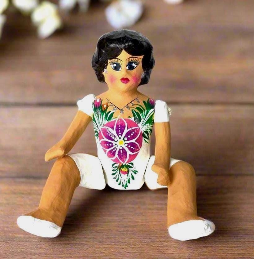 貴重 パピエマシェ ペーパー ドール 人形 メキシコ 民芸品 置物 アンティーク 貴重 パピエマシェ ペーパー ドール 人形 メキシコ 民芸品 置物