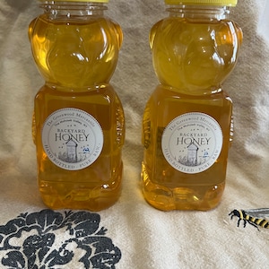 Raw New York State Wildflower Honey- 12 OZ BPA- Free Bear Bear