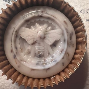 Lavender Moisturizing Bee Stamped  Lotion Bar Tin
