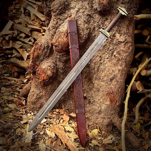 Handgeschmiedetes Wikingerschwert, Einzigartiges Wikingerschwert, Custom Schwert mit Scheide, Langschwert Weihnachtsgeschenk, Geburtstagsgeschenk, Geschenk für Papa