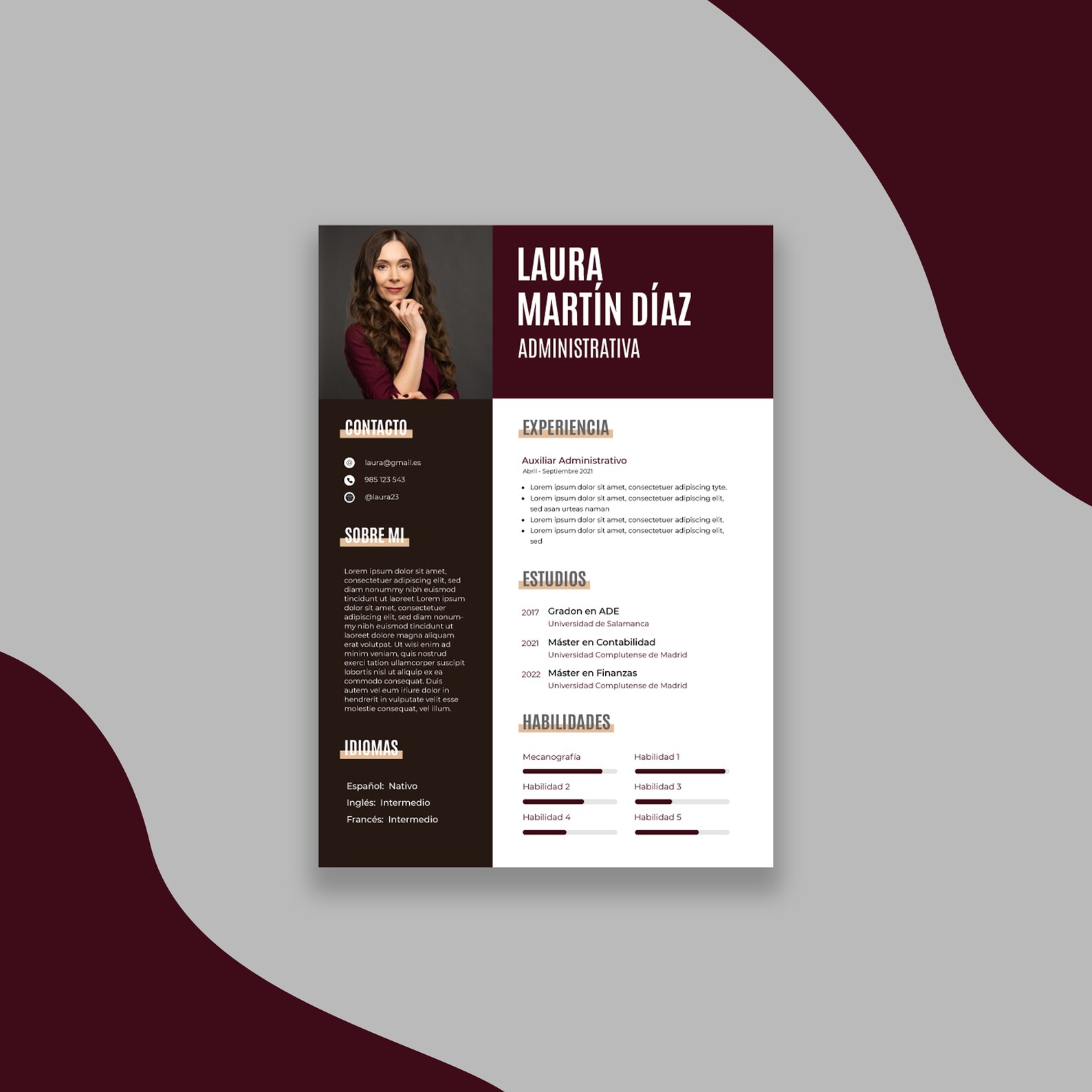 Curriculum Vitae Template A4 CV Template Customized Etsy