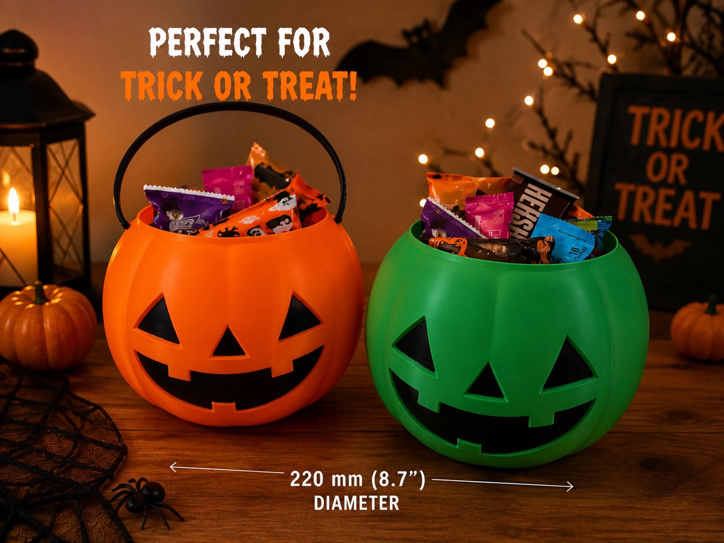 Pumpkin Treat Bucket β Halloween Candy Bowl with Handle