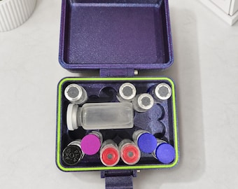 3mL Vial Storage Box, 20 Vial Case Organizer for Small Bottles