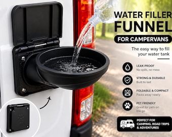 Campervan Water Filler Funnel, Clean Fill Aid for Motorhome Fresh Water Inlet