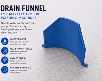 Drain Funnel Replacement for AEG Electrolux Washing Machines, Pump Filter Drain Aid