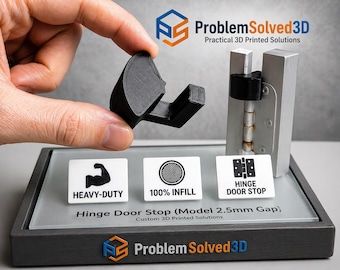 Hinge Door Stop Set of 3, Heavy Duty Door Protector, 2.5mm Gap Stopper
