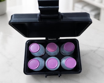 30mL Vial Storage Case, Holds 6 Bottles, BAC Water Organizer