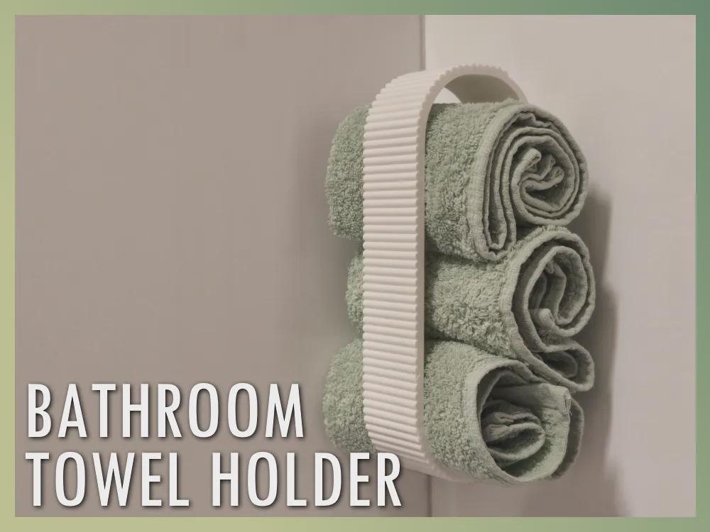 3D Printed Towel Holder β Wall Mounted Space Saving Organizer
