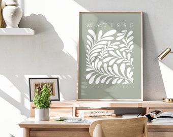 Matisse Printable Art, Matisse Wall Art, Sage Green Wall Art, Boho Prints, Gallery Wall Art, Matisse Poster, Flower Market Print