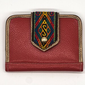 Cartera de cuero y tarjeta bordada, Cartera de tarjeta, Cartera artesanal, Cartera colorida, Tarjetero, Cartera de vino, Gran idea de regalo, Estilo popular