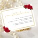 Red Rose Wedding Invitation Set, Red Rose RSVP, Dark Red Floral ...