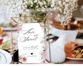 Love is Sweet Treats Sign, Wedding Dessert Table (Digital Download)