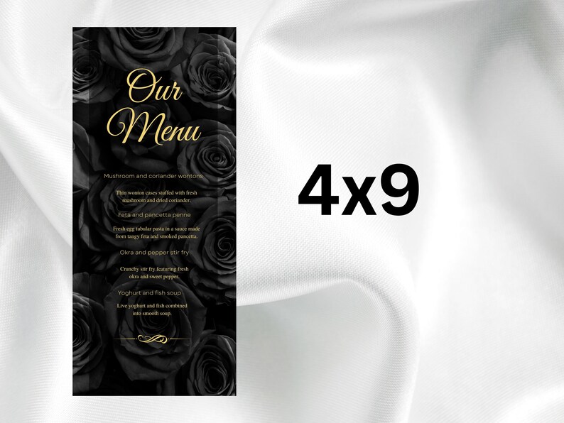 Black Gold Wedding Invitation Template Set, Modern Black Gold Wedding ...