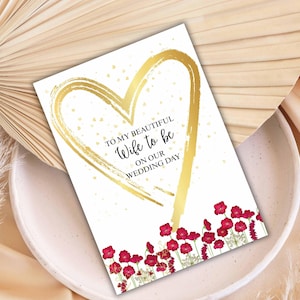 Tarjeta de boda para la futura esposa / Para la novia / Tarjeta de boda para la futura esposa / Hermosa tarjeta de boda personalizada / Para mi novia. WSB38