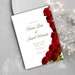 Red Rose Wedding Invitation Set, Red Rose RSVP, Dark Red Floral ...