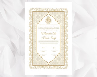 Luxury Nikkah Certificate | Nikkah Nama | Nikkah contract | Islamic marriage contract | Template | Digital Download. 60