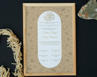 Nikkah Certificate Digital Download, Editable, Template, Muslim Contract, Muslim Marriage, A4, A3, Template, Instant Download. NN32