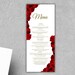 Red Rose Wedding Invitation Set, Red Rose RSVP, Dark Red Floral ...