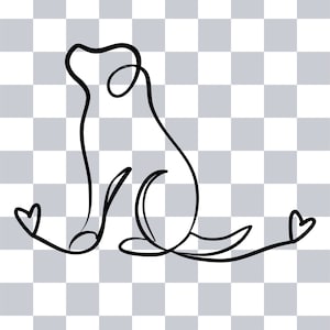 Dog outline line art SVG PNG JPG, One Line Art, Digital Download, Line Art Illustration, Digital Download, nn27