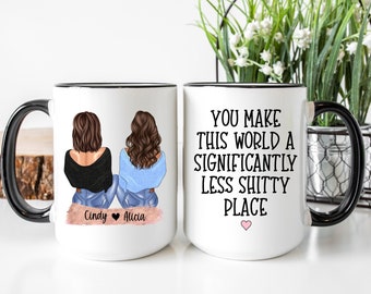 Custom Best Friend Gift, Best Friend Mug, Funny Mug For Best Friend, Long Distance Mug, Personalized Bestie Mug , Bestie Gift, Bestie Cup